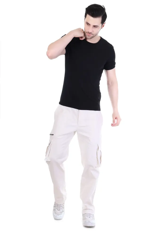 Premium Men's Cargo - Relaxed Fit - Light Stone