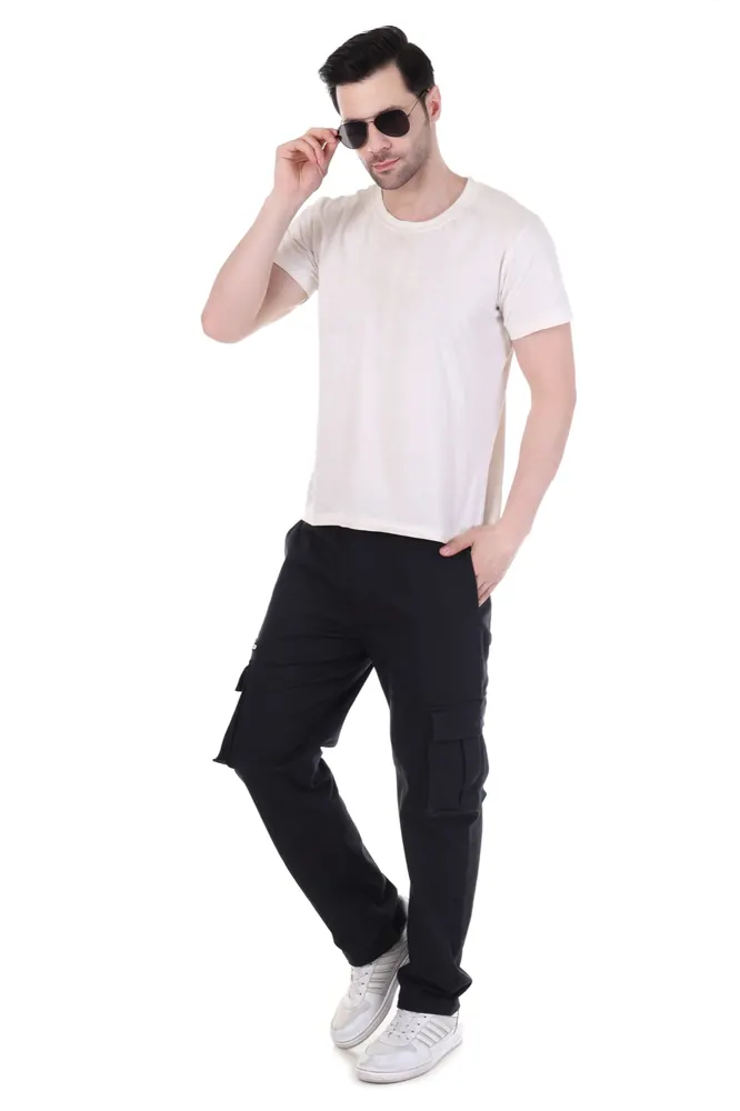Premium Men's Cargo - Relaxed Fit - Midnight Black