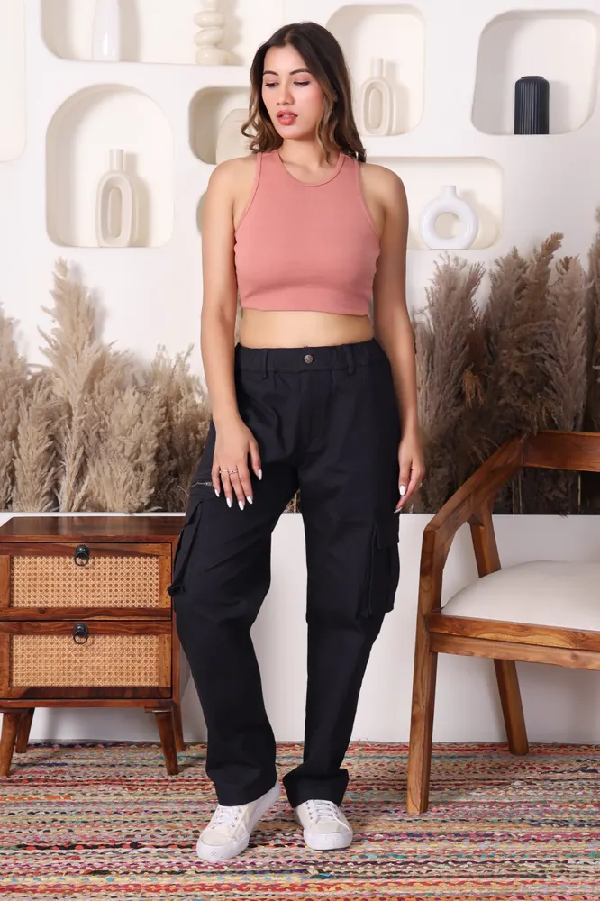 Essential Cargo Pants Women – Relaxed Fit – Dusty Grey