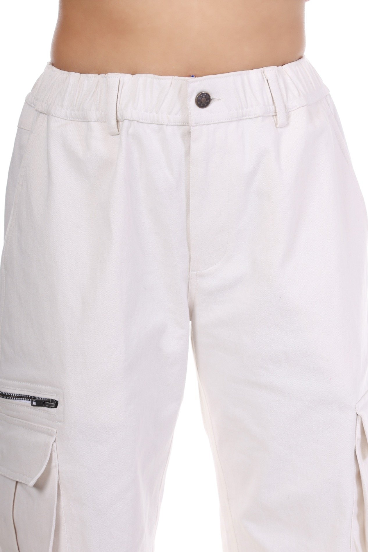 Essential Cargo Pants Women – Relaxed Fit – Morning White