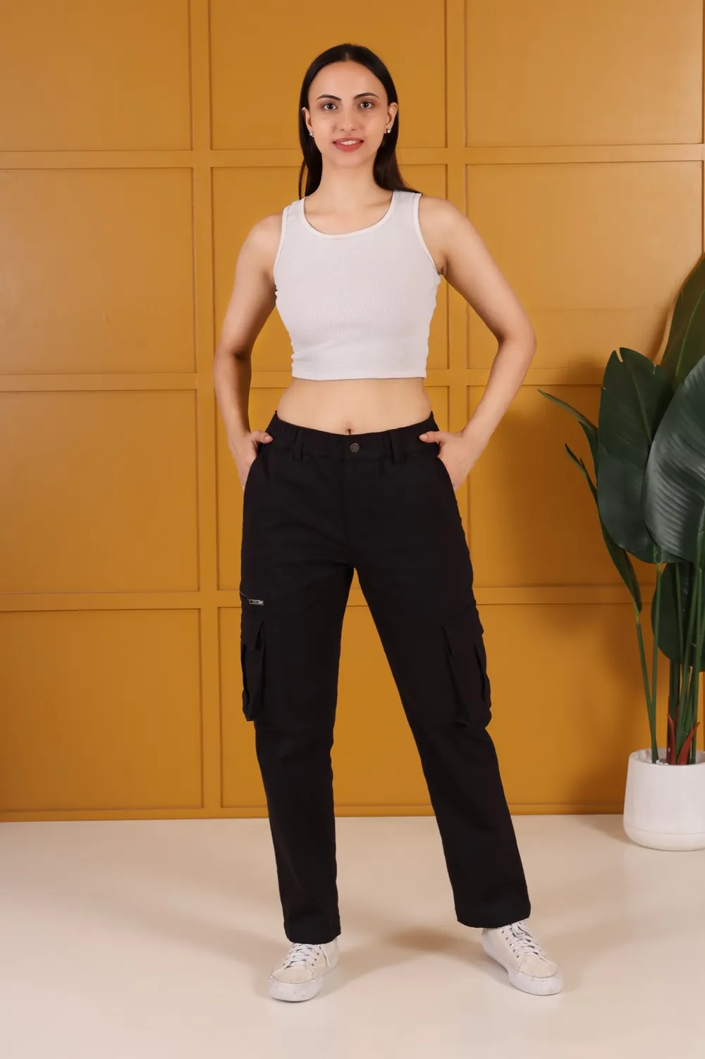 Essential Cargo Pants Women – Relaxed Fit – Dusty Grey
