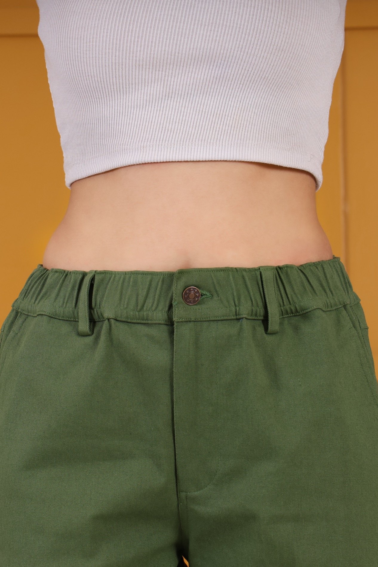 Essential Cargo Pants Women – Relaxed Fit – Olive Green