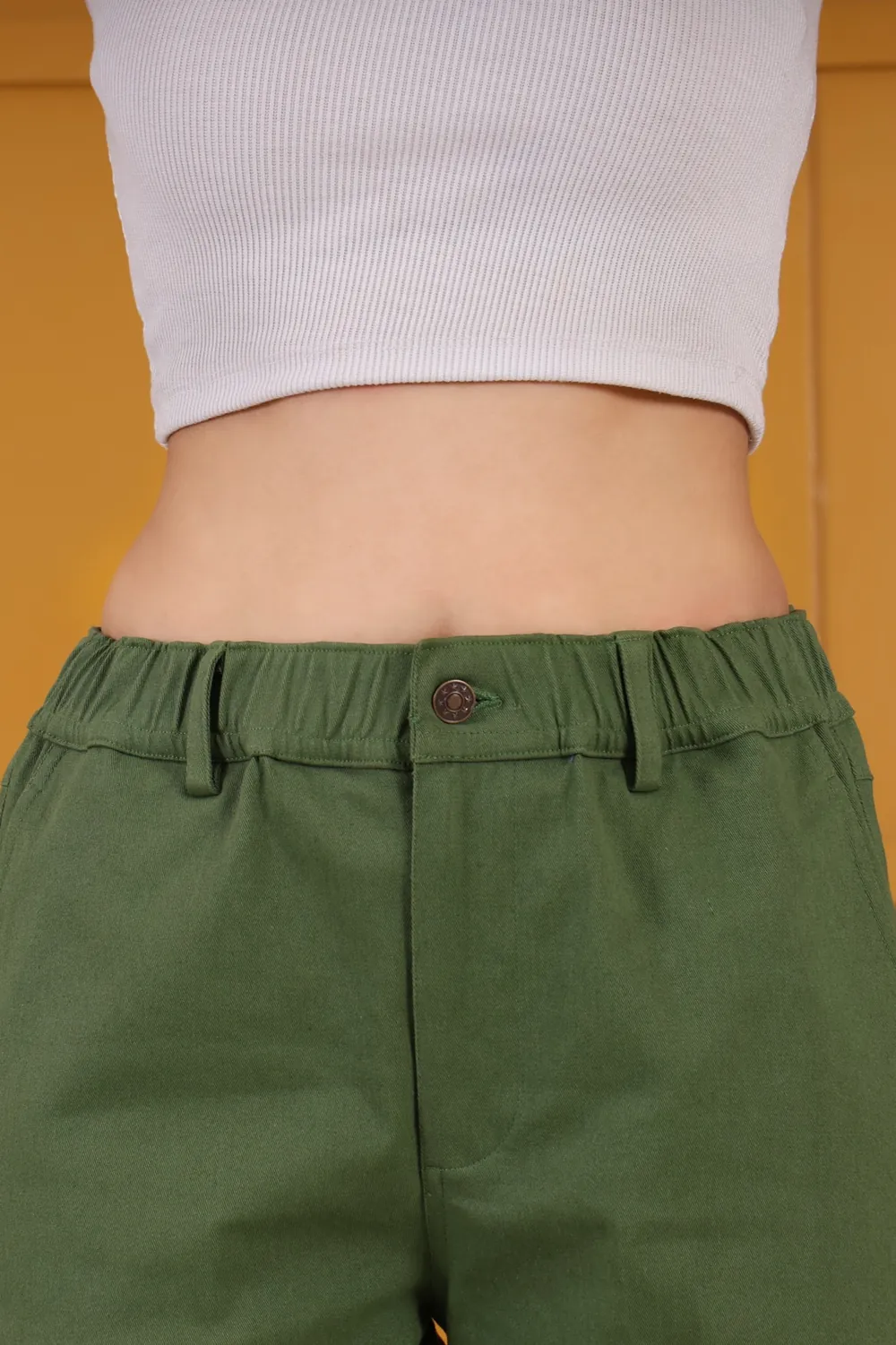 Essential Cargo Pants Women – Relaxed Fit – Olive Green